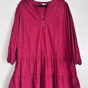 Women’s Long Sleeve Tiered Peasant Dress